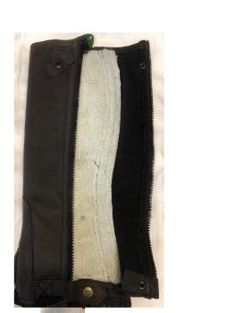 Equitheme Amara-Chaps mit warmer Fütterung Gr. XL schwarz Höhe 44 Weite 36 cm
